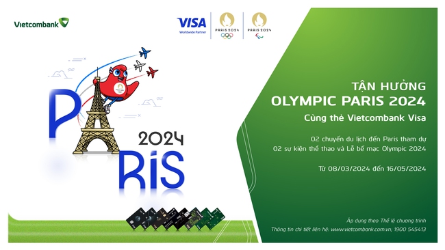 Nhận chuyến đi Pháp 5 ngày 4 đêm xem Olympic 2024 cùng thẻ Vietcombank Visa- Ảnh 1.