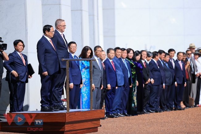 Thủ tướng Anthony Albanese chủ trì lễ đón Thủ tướng Phạm Minh Chính thăm chính thức Australia- Ảnh 5.