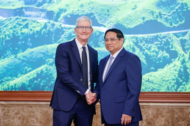Thủ tướng Phạm Minh Chính tiếp Giám đốc điều hành Tập đoàn Apple Tim Cook- Ảnh 1.