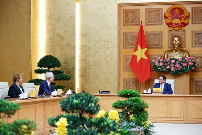 Thủ tướng Phạm Minh Chính tiếp Giám đốc điều hành Tập đoàn Apple Tim Cook- Ảnh 2.