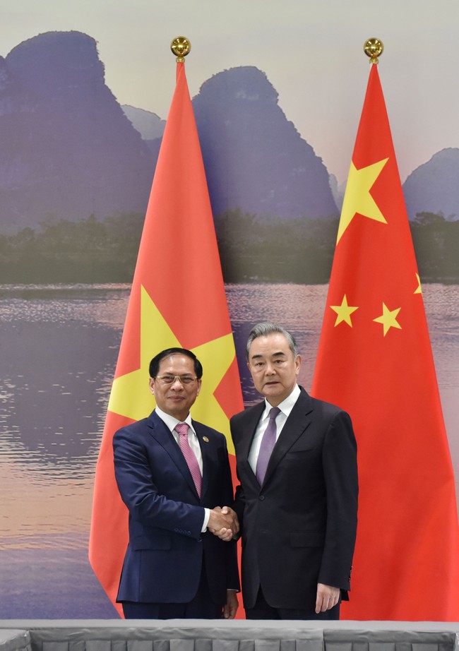 Bộ trưởng Ngoại giao Bùi Thanh Sơn hội đàm với Bộ trưởng Ngoại giao Trung Quốc Vương Nghị- Ảnh 1.