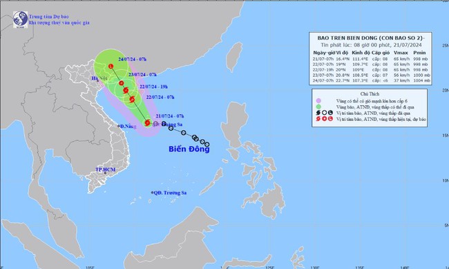 Tin bão trên biển Đông: Cơn bão số 2- Ảnh 1.