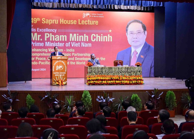 Thủ tướng Phạm Minh Chính phát biểu tại Hội đồng các Vấn đề Thế giới của Ấn Độ- Ảnh 1.