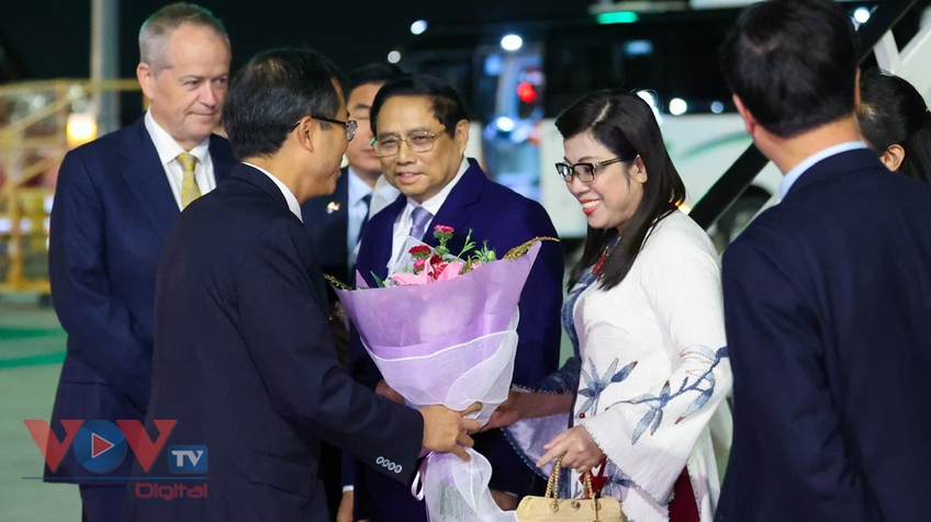 Thủ tướng Phạm Minh Chính và đoàn đại biểu cấp cao Việt Nam đến Melbourne