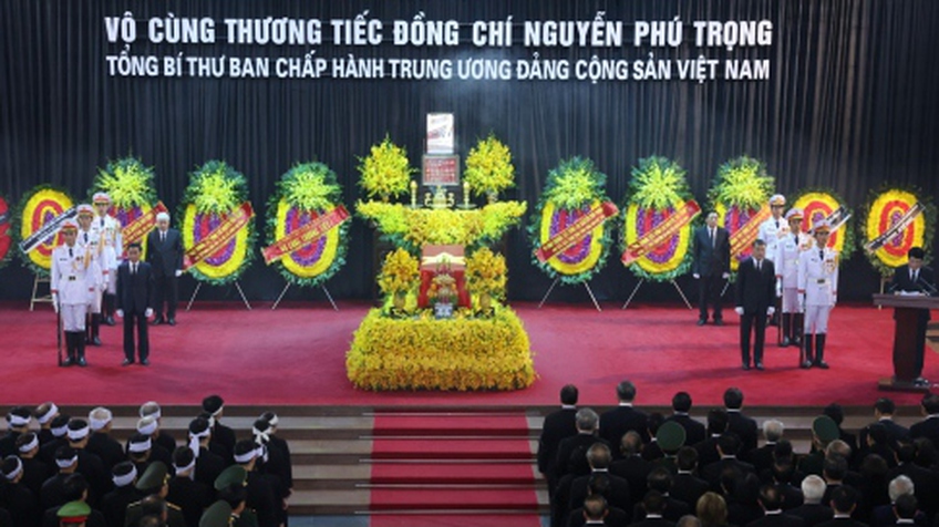 Cử hành trọng thể Lễ truy điệu Tổng Bí thư Nguyễn Phú Trọng theo nghi thức Quốc tang