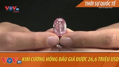 Kim cương hồng siêu hiếm đấu giá được 26,6 triệu USD