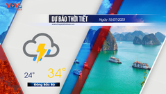 Dự báo thời tiết ngày 15/7: Bắc Bộ có mưa rào và dông