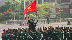 Hợp luyện các khối diễu binh Quân đội phục vụ lễ Kỷ niệm 70 năm Chiến thắng Điện Biên Phủ