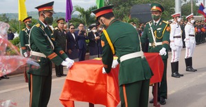 Quảng Trị truy điệu và an táng hài cốt liệt sĩ hy sinh tại nước Lào