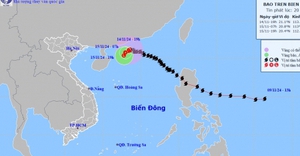 Tin bão trên biển Đông: Bão mạnh cấp 8, giật cấp 10