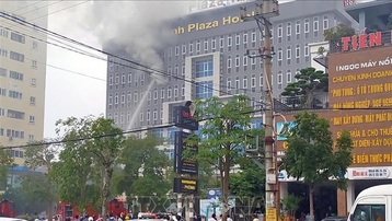 Kịp thời dập tắt đám cháy tại khách sạn ở Nghệ An