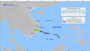 Áp thấp nhiệt đới suy yếu thành một vùng áp thấp và đi vào đất liền tỉnh Khánh Hòa