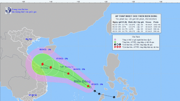 Áp thấp nhiệt đới trên biển Đông có khả năng mạnh thêm