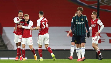 Arsenal 4-2 Leeds: Aubameyang lập hat-trick, Arsenal ngắt mạch 3 trận không thắng