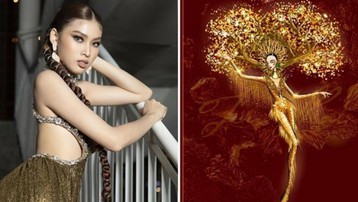 Á hậu Ngọc Thảo mang quốc phục như cây bonsai thi Miss Grand International?