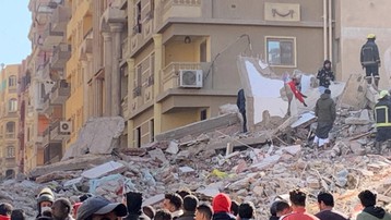 Sập tòa nhà 10 tầng ở Ai Cập gây nhiều thương vong
