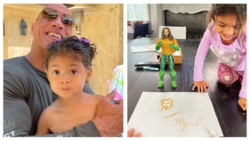 Con gái The Rock là fan của ‘Aquaman’ Jason Momoa