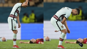 Cristiano Ronaldo ném băng đội trưởng sau khi Bồ Đào Nha thua Bỉ