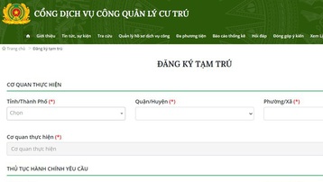 Cách đăng ký thường trú, tạm trú qua mạng từ 1/7