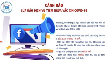 Thông tin tiêm vaccine COVID-19 dịch vụ là giả mạo