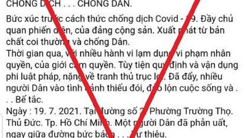 TP Hồ Chí Minh phản hồi thông tin sai sự thật về việc người dân bức xúc tự thiêu