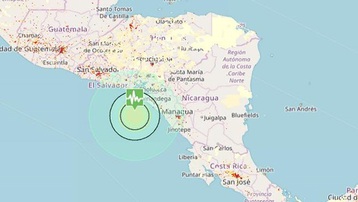 Động đất độ lớn 6,5 làm rung chuyển khu vực gần bờ biển Nicaragua