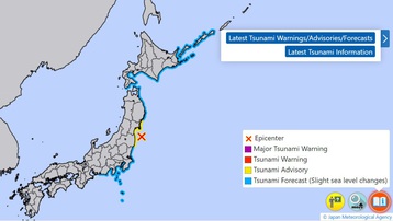 Động đất 7,3 độ, Văn phòng Thủ tướng Nhật Bản thiết lập trung tâm khẩn cấp
