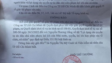 Công an TP.HCM phục hồi giải quyết đơn tố giác tội phạm của ca sĩ Vy Oanh