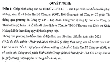 Thaiholdings trả 840 tỷ đồng cho Tân Hoàng Minh, nhận lại 'đất kim cương'