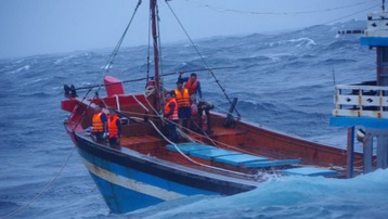 Vẫn chưa liên lạc được với tàu cá chở 16 thuyền viên trên vùng biển Bình Thuận