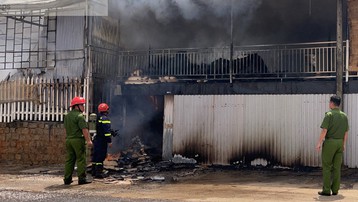 Cháy lớn tại điểm tham quan du lịch Nông trại Cún ở Đà Lạt