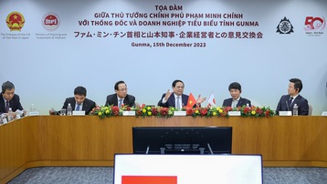 Tọa đàm giữa Thủ tướng Phạm Minh Chính với Thống đốc và doanh nghiệp tiêu biểu tỉnh Gunma
