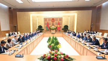 Thủ tướng Chính phủ Phạm Minh Chính hội đàm với Thủ tướng Cộng hòa Belarus Roman Golovchenko