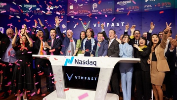 Cổ phiếu tăng mạnh trên sàn Mỹ, vốn hóa VinFast đạt 85,5 tỷ USD, lọt top 5 ngành ô tô toàn cầu