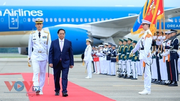 Lễ đón chính thức Thủ tướng Phạm Minh Chính và Phu nhân thăm Hàn Quốc