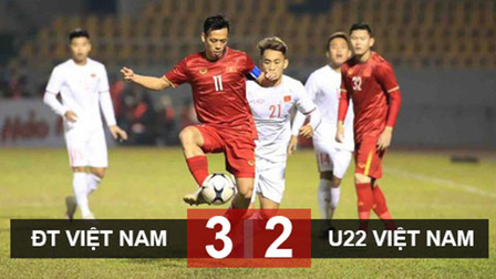 ĐT Việt Nam 3-2 U22 Việt Nam: Mãn nhãn