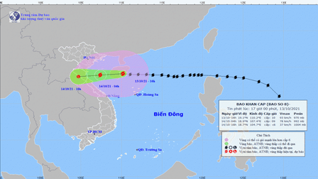 Bão số 8 đi vào đảo Hải Nam, cường độ bắt đầu suy giảm