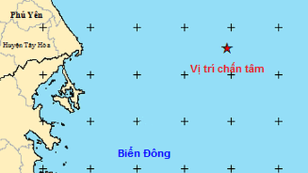 Liên tiếp xảy ra 2 trận động đất trên biển Đông