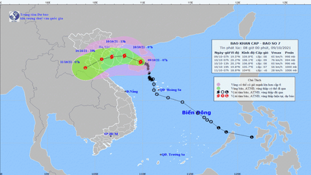 Bão số 7 gây mưa lớn ở khu vực Bắc Bộ và khu vực từ Thanh Hoá đến Hà Tĩnh