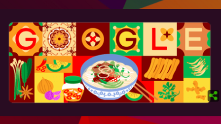Phở Việt Nam được tôn vinh trên Google Doodle