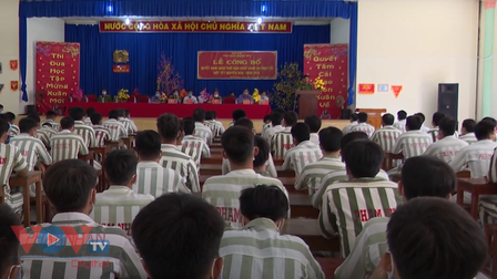 Trại giam Phước Hoà - Bộ Công an công bố quyết định giảm thời hạn chấp hành án phạt tù đợt Tết Nguyên đán 2021