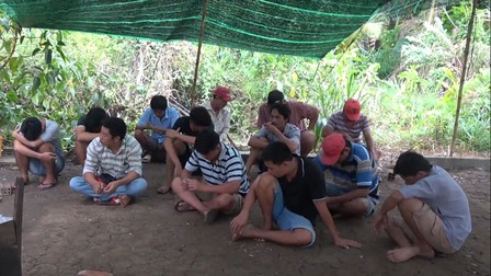 Công an Tiền Giang phá tụ điểm cờ bạc trên địa bàn huyện Chợ Gạo