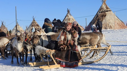 Rực rỡ sắc màu lễ hội người chăn hươu phương Bắc Nga