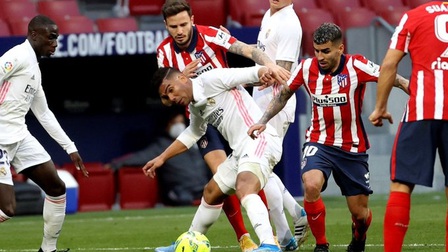 Atletico 1-1 Real: Derby Madrid bất phân thắng bại