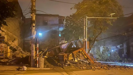 Lào Cai: Căn nhà 3 tầng bất ngờ sập đổ trong đêm