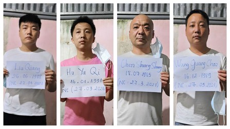 An Giang: Phát hiện, bắt giữ 4 đối tượng người Trung Quốc xuất, nhập cảnh trái phép
