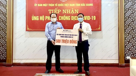 Tập đoàn Kosy ủng hộ Bắc Giang 500 triệu đồng phòng, chống dịch Covid-19