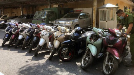Hà Nội: Tìm chủ nhân hàng loạt xe máy bị trộm cắp