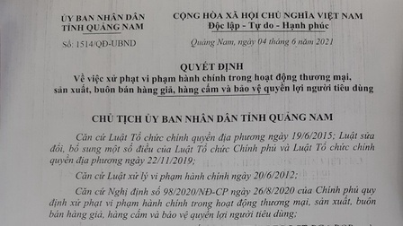 Quảng Nam: Vận chuyển hàng lậu, một doanh nghiệp bị phạt 90 triệu đồng