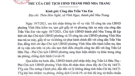 Vụ bánh mì không phải hàng thiết yếu: Chủ tịch UBND TP. Nha Trang xin lỗi công dân